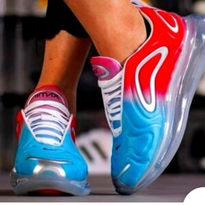 Nike Air Max Gradient Blue to Red Athletic Shoes